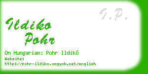 ildiko pohr business card